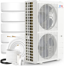 Cooper & Hunter 5 Zone 9000 9000 9000 9000 12000 Ductless Mini Split Air Conditioner Heat Pump System Pre-Charged Inverter Compressor With 5 Installation Kits