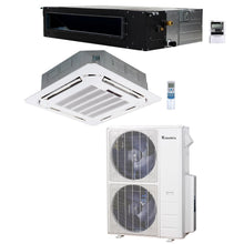 2-Zone Klimaire 20.8 SEER2 Multi Split Ducted Ceiling Cassette Air Conditioner Heat Pump System 12+24