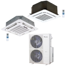 2-Zone Klimaire 21.1 SEER2 Multi Split Ceiling Cassette Air Conditioner Heat Pump System 18+24