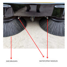 SANITMAX SM1050B 41.3" Battery Powered Walk-behind Floor Sweeper with Water Sprinklers, Triple Brushes