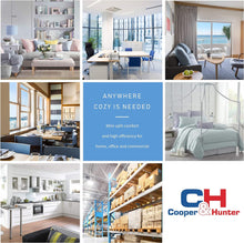 COOPER AND HUNTER Dual 2 Zone Ductless Mini Split Air Conditioner Ceiling Cassette Heat Pump 12000 12000
