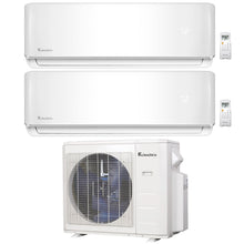 2-Zone Klimaire 21 SEER2 Multi Split Wall Mount Air Conditioner Heat Pump System 12+12