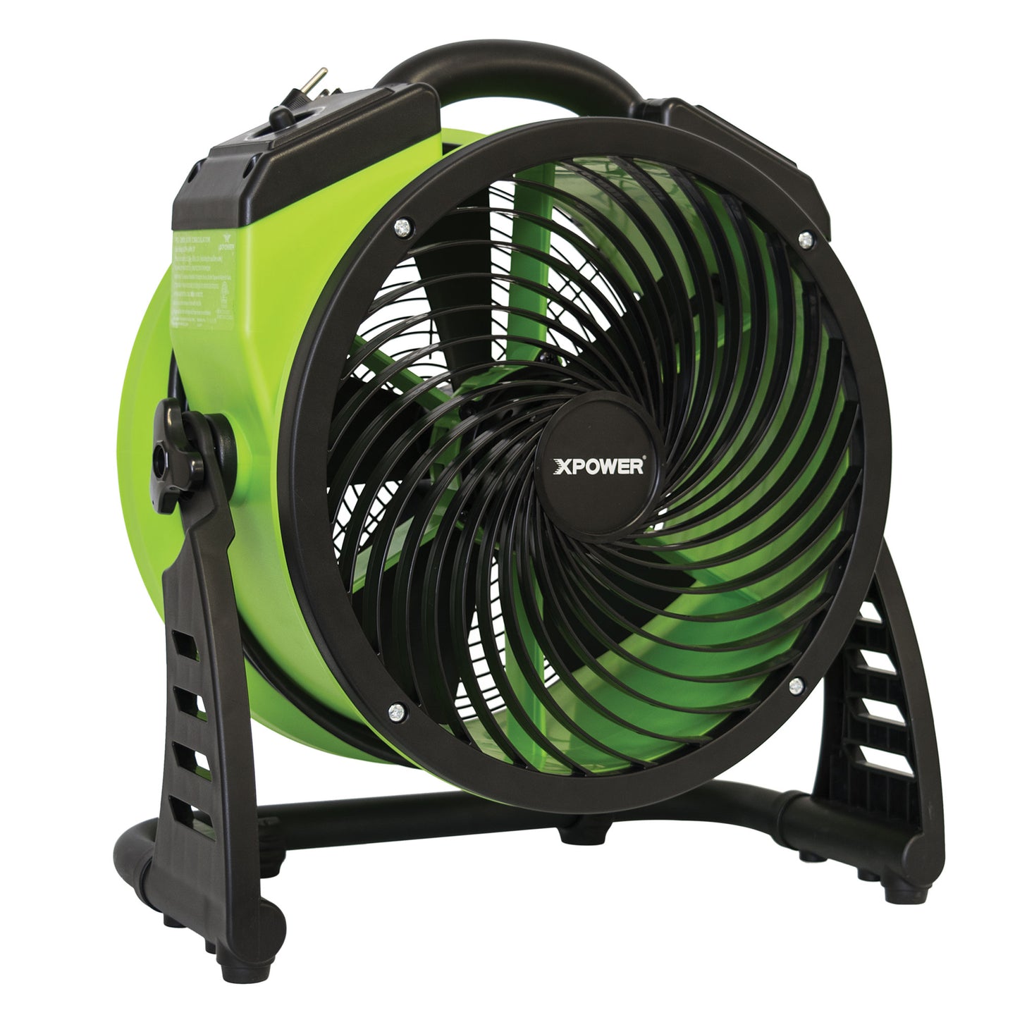 XPOWER FC-200 Heavy Duty Industrial High Velocity Whole Room Air Mover Air Circulator Utility Floor Fan, Variable Speed, Timer, 13 inch, 1300 CFM