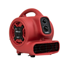 XPOWER P-230AT 1/4 HP 925 CFM Multi-Purpose Mini Mighty Air Mover, Utility Fan, Dryer, Blower with Built-in Power Outlets and Timer - Red