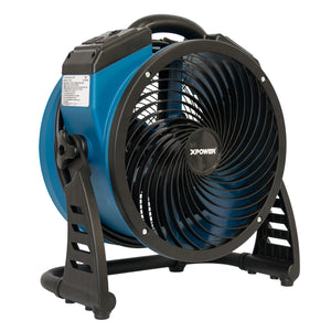 XPOWER P-26AR 1300 CFM 4 Speed Industrial Axial Air Mover, Blower, Fan with Built-in Power Outlets