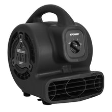 XPOWER P-80A 600 CFM Multi-Purpose Mini Mighty Air Mover, Utility Fan, Dryer, Blower with Built-in Power Outlets - Black