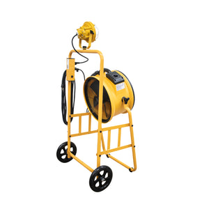 XPOWER FA-300K6 1/4 HP 2100 CFM 4 Speed 14" Warehouse, Dock, Trailer Cooling Fan with Built-in 3-Hour Timer, 300T-Yellow Mobile Trolley, and L-30 LED Spotlight - Yellow