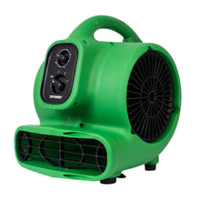 XPOWER P-230AT 1/4 HP 925 CFM Multi-Purpose Mini Mighty Air Mover, Utility Fan, Dryer, Blower with Built-in Power Outlets and Timer - Green