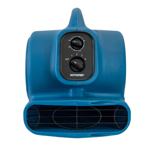 XPOWER P-260AT Freshen Aire 1/5 HP 800 CFM 4 Speed Scented Mini Mighty Air Mover, Utility Fan, Dryer, Blower with Timer and Power Outlets