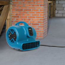 XPOWER P-600A 1/3 HP 2600 CFM 3 Speed Air Mover, Carpet Dryer, Floor Fan, Blower with Built-in GFCI Power Outlets