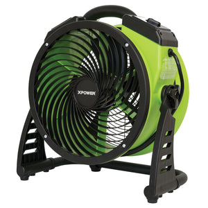 XPOWER FC-200 Heavy Duty Industrial High Velocity Whole Room Air Mover Air Circulator Utility Floor Fan, Variable Speed, Timer, 13 inch, 1300 CFM