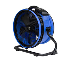 XPOWER X-39AR 1/4 HP 2100 CFM Variable Speed Sealed Motor Industrial Axial Air Mover, Blower, Fan with Built-in Power Outlets - Blue