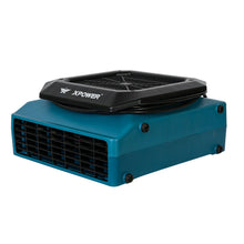 XPOWER PL-700A 1/3 HP 1050 CFM 3 Speed Low Profile Air Mover, Floor Fan, Carpet Dryer with Built-in Power Outlets - Blue