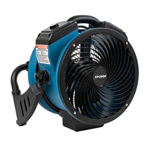 XPOWER FC-150B Dual Power AC/DC Rechargeable 11" Sealed Brushless DC Motor Whole Room Air Circulator Utility Fan