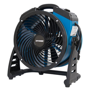 XPOWER P-21AR 1100 CFM 4 Speed Industrial Axial Air Mover, Blower, Fan with Built-in Power Outlets