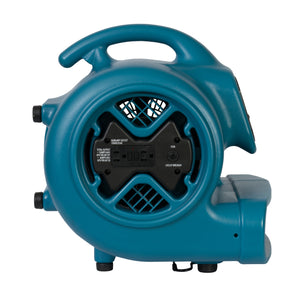 XPOWER P-600A 1/3 HP 2600 CFM 3 Speed Air Mover, Carpet Dryer, Floor Fan, Blower with Built-in GFCI Power Outlets