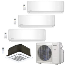 4-Zone Klimaire 23.9 SEER2 Multi Split Wall Mount Ceiling Cassette Air Conditioner Heat Pump System 9+9+9+18