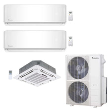 3-Zone Klimaire 23.9 SEER2 Multi Split Wall Mount Ceiling Cassette Air Conditioner Heat Pump System 18+18+24