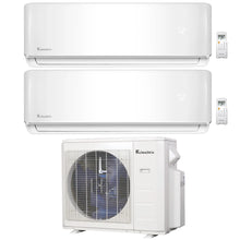 2-Zone Klimaire 23.1 SEER2 Multi Split Wall Mount Air Conditioner Heat Pump System 18+18