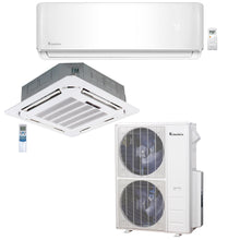 2-Zone Klimaire 21.1 SEER2 Multi Split Wall Mount Ceiling Cassette Air Conditioner Heat Pump System 18+24