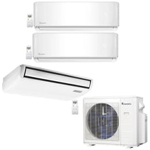3-Zone Klimaire 23.9 SEER2 Multi Split Wall Mount Floor-Ceiling Air Conditioner Heat Pump System 12+12+24
