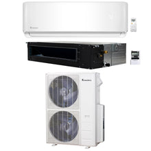 2-Zone Klimaire 20.8 SEER2 Multi Split Wall Mount Ducted Air Conditioner Heat Pump System 12+24