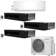4-Zone Klimaire 21.9 SEER2 Multi Split Ducted Recessed Wall Mount Air Conditioner Heat Pump System 12+12+12+12