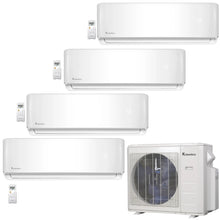 4-Zone Klimaire 23.9 SEER2 Multi Split Wall Mount Air Conditioner Heat Pump System 12+12+12+12