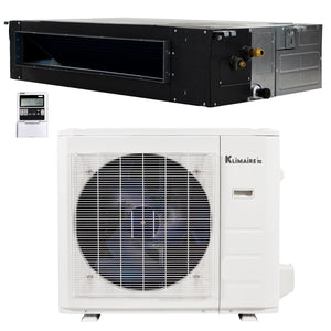 24,000 BTU 19 SEER2 Klimaire Ducted Recessed Mini-Split Inverter Air Conditioner Heat Pump System 220V