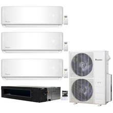 4-Zone Klimaire 21.9 SEER2 Multi Split Wall Mount Ducted Recesssed Air Conditioner Heat Pump System 12+12+12+18