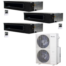 3-Zone Klimaire 21.9 SEER2 Multi Split Ducted Recessed Air Conditioner Heat Pump System 18+18+18