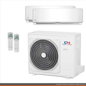 Dual 2 Zone Mini Split Ductless Air Conditioner Heat Pump 18000 18000 Multi