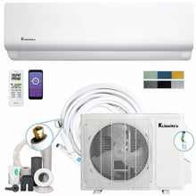 Klimaire DIY 12,000 BTU 20 SEER Ductless Mini Split Heat Pump Air Conditioner With 25 Ft Pre-Charged Installation Kit & Wi-fi - 115V