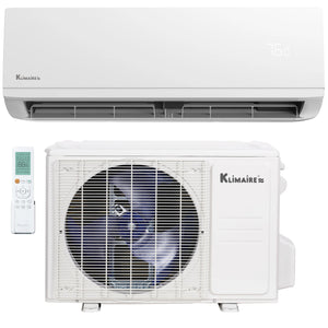 9,000 BTU Klimaire 24 SEER2 Hyper Heat Ductless Mini-Split Inverter Air Conditioner Heat Pump WiFi Ready System (230 Volt) [Free Wi-Fi Adapter]