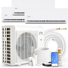 Cooper & Hunter 28,000 BTU, 3 Zone 9000 9000 9000 BTU, 24.6 SEER2, Multi Zone Ductless Mini Split Air Conditioner Heat Pump Full Set with 25ft Installation Kits