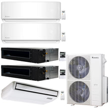 5-Zone Klimaire 20.1 SEER2 Multi Split Wall Mount Ducted Recessed Floor-ceiling Air Conditioner Heat Pump System 9+9+12+12+18