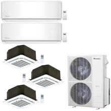 5-Zone Klimaire 21.3 SEER2 Multi Split Wall Mount Ceiling Cassette Air Conditioner Heat Pump System 9+9+12+12+12