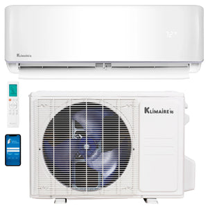 12,000 BTU Klimaire 21.4 SEER2 220V Wall-Mounted Ductless Mini-Split Air Conditioner Heat Pump