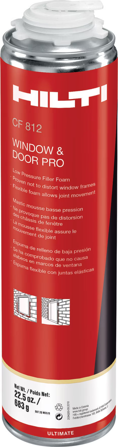 CF 812 WD Low-Pressure Door And Window Foam 6 Cases + 1 Disp