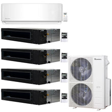 5-Zone Klimaire 20.1 SEER2 Multi Split Wall Mount Ducted Recessed Air Conditioner Heat Pump System 9+12+12+12+12