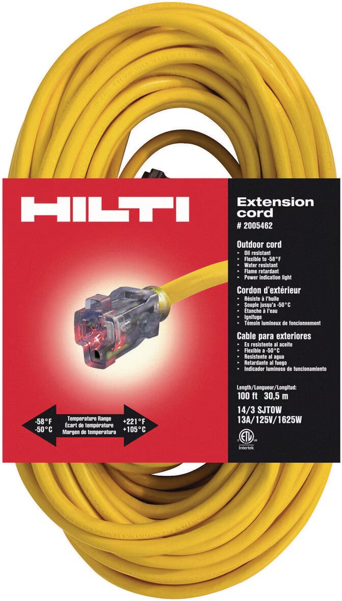 Heavy-Duty Extension Cord 14/3X100