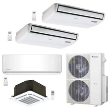 4-Zone Klimaire 23.9 SEER2 Multi Split Wall Mount Ceiling Cassette Floor-Ceiling Air Conditioner Heat Pump System 9+12+18+18