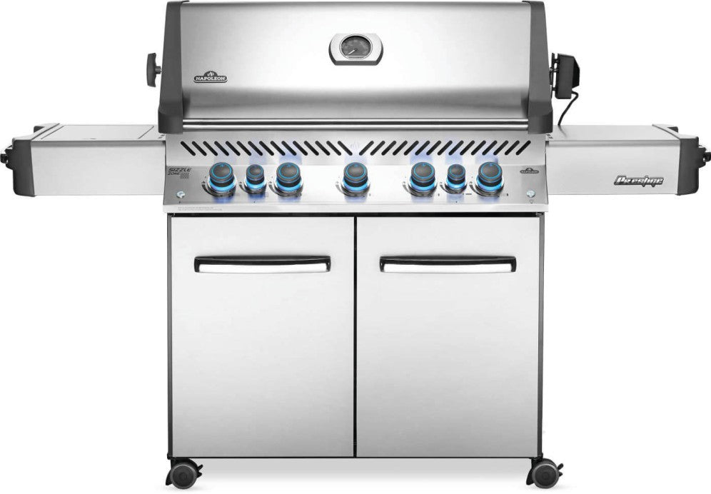 Napoleon Prestige 665 Natural Gas Grill with Infrared Side and Rear Burners, Stainless Steel