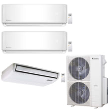 3-Zone Klimaire 23.9 SEER2 Multi Split Wall Mount Foor-Ceiling Air Conditioner Heat Pump System 18+18+24