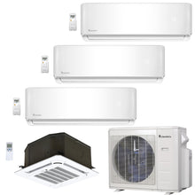 4-Zone Klimaire 23.9 SEER2 Multi Split Wall Mount Ceiling Cassette Air Conditioner Heat Pump System 9+9+12+18