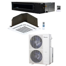 2-Zone Klimaire 20.8 SEER2 Multi Split Ceiling Cassette Ducted Air Conditioner Heat Pump System 18+24