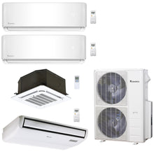 4-Zone Klimaire 23.9 SEER2 Multi Split Wall Mount Ceiling Cassette Floor-ceiling Air Conditioner Heat Pump System 9+9+12+24