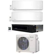 3-Zone Klimaire 21.9 SEER2 Multi Split Wall Mount Ceiling Recessed Air Conditoner Heat Pump System 9+9+18