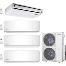 4-Zone Klimaire 23.9 SEER2 Multi Split Wall Mount Floor-Ceiling Air Conditioner Heat Pump System 12+12+12+24