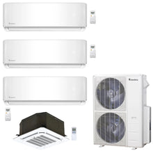 4-Zone Klimaire 23.9 SEER2 Multi Split Wall Mount Ceiling Cassette Air Conditioner Heat Pump System 12+12+12+18